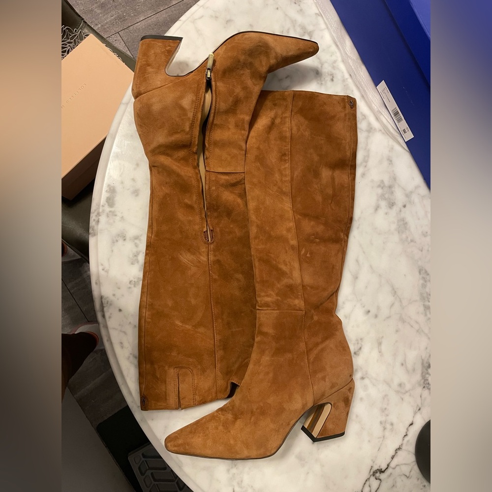 Sam Edelman Brown Suede Knee-High Boots